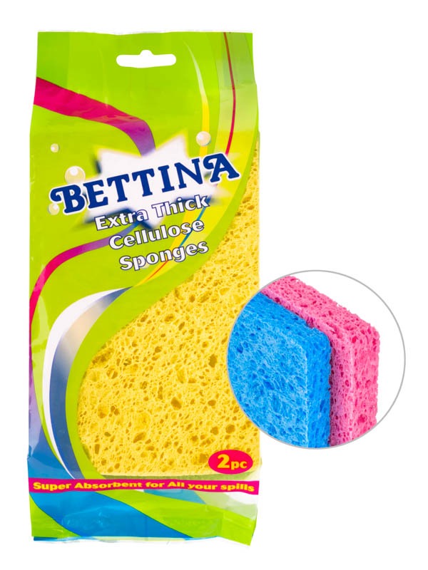 Bettina Extra Thick Cellulose Sponge 2 Pack - Click Image to Close
