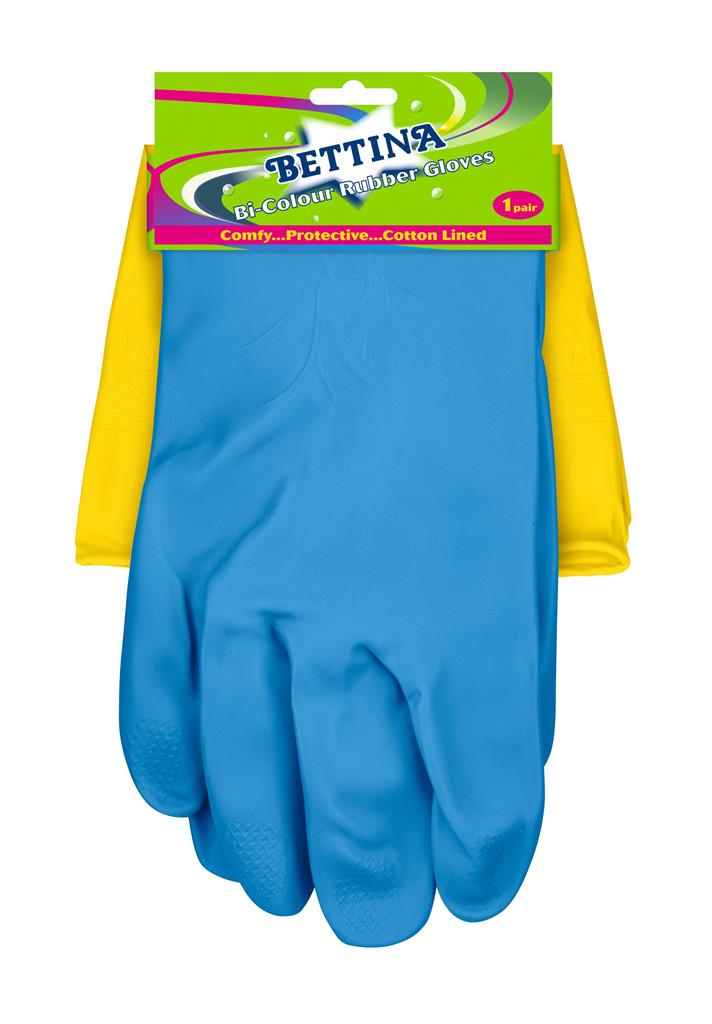 Bettina Bi-Coloured Rubber Glove One Size - Click Image to Close