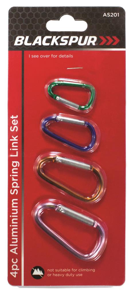 Blackspur 4 Pack Aluminium Spring Link Set - Click Image to Close