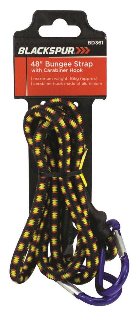 Blackspur 48" Bungee Strap With Carabiner Hook - Click Image to Close