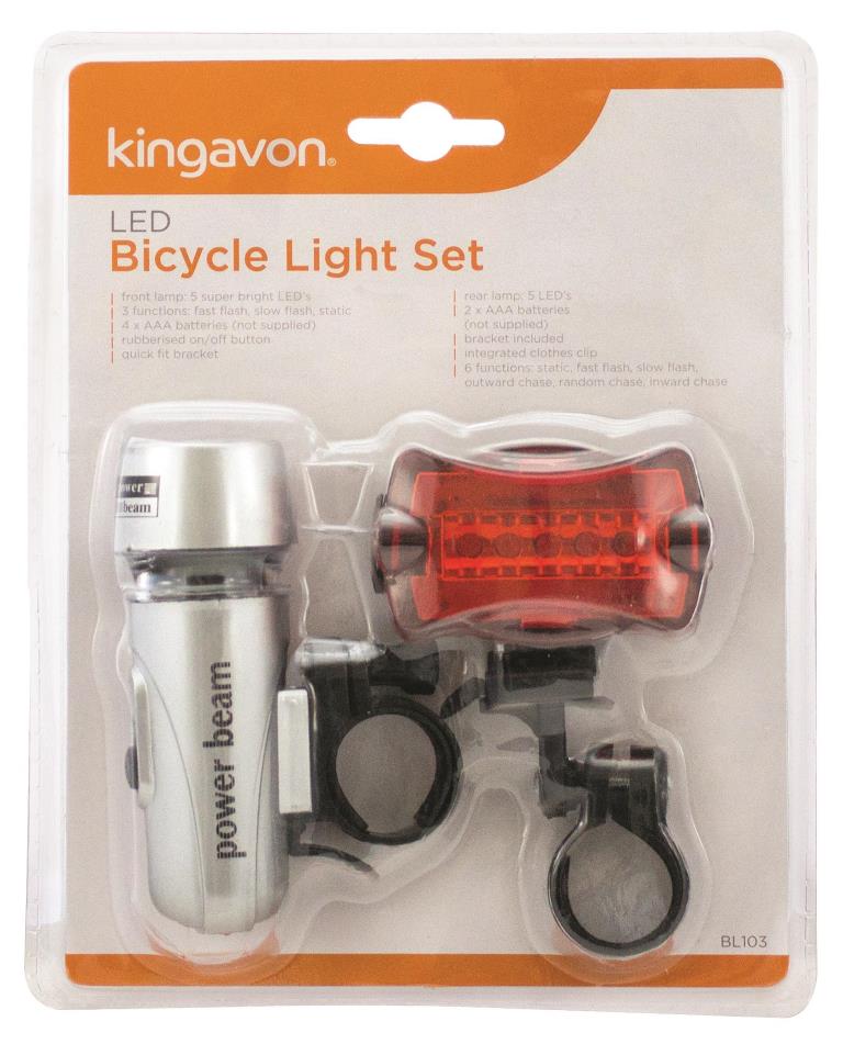 Blackspur LED Bicycle Light Set - Click Image to Close