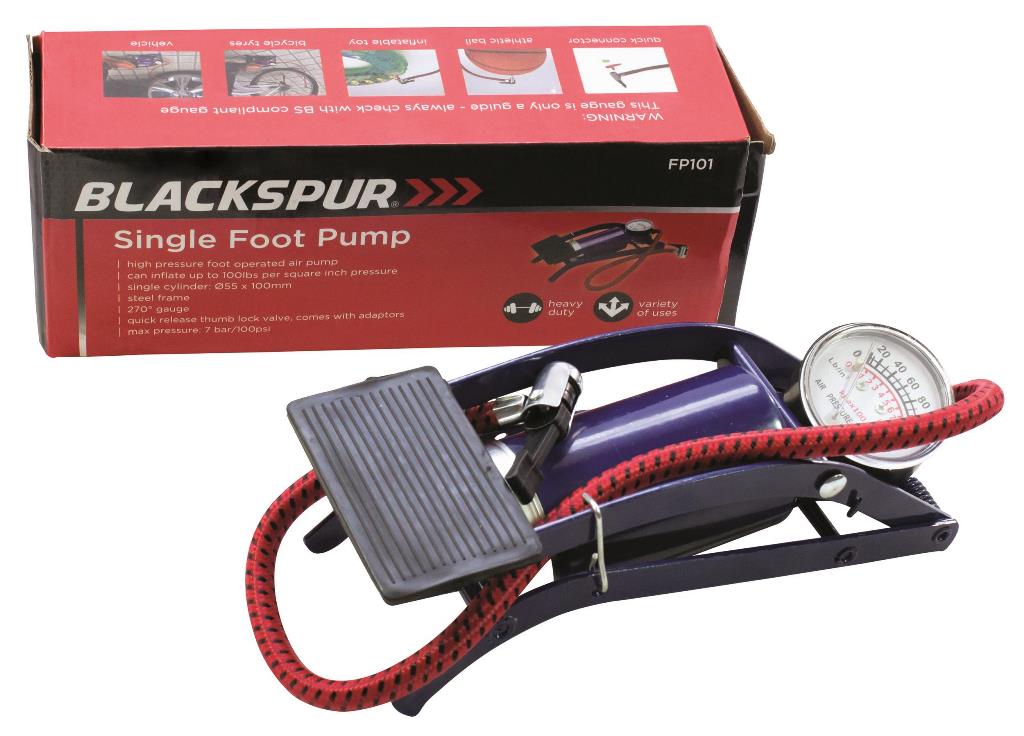 Blackspur Single Foot Pump Gs/Tuv Approved - Click Image to Close