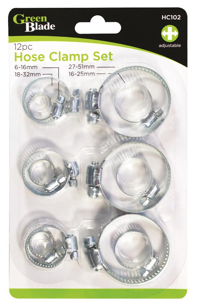 Blackspur 12 Piece Hose Clamp Set - Click Image to Close