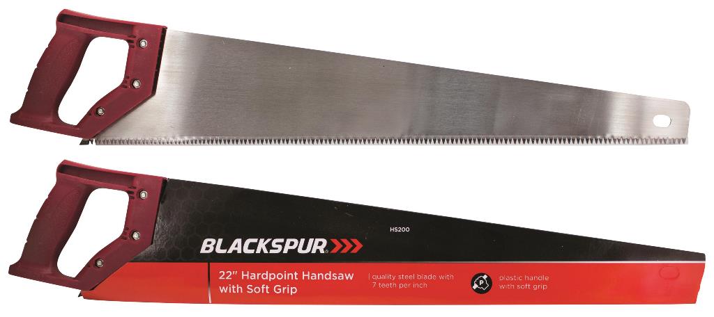 Blackspur 22" Hardpoint Handsaw With Soft Grip - Click Image to Close