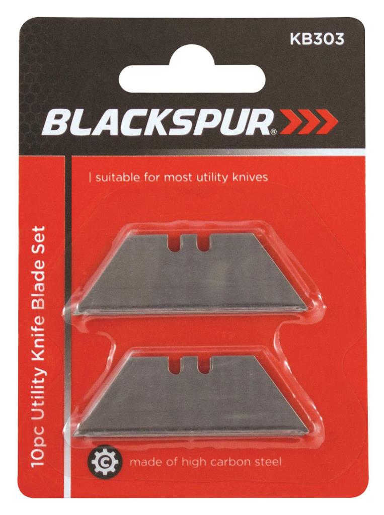 Blackspur 10 Pack Utility Knife Blade Set - Click Image to Close