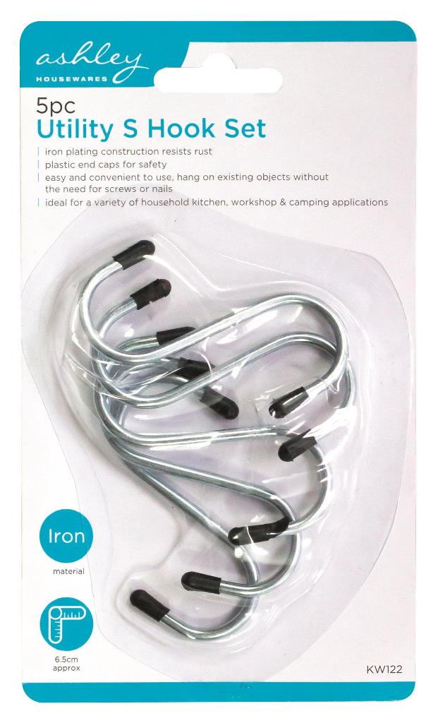 Blackspur 5 Pack Utility S Hook Set - Click Image to Close