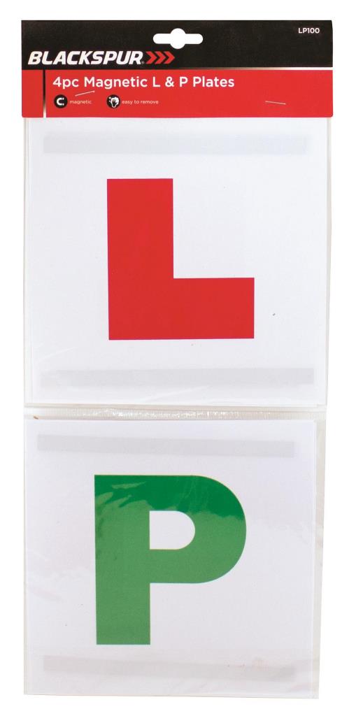 Blackspur 4 Pack Magnetic L And P Plates - Click Image to Close