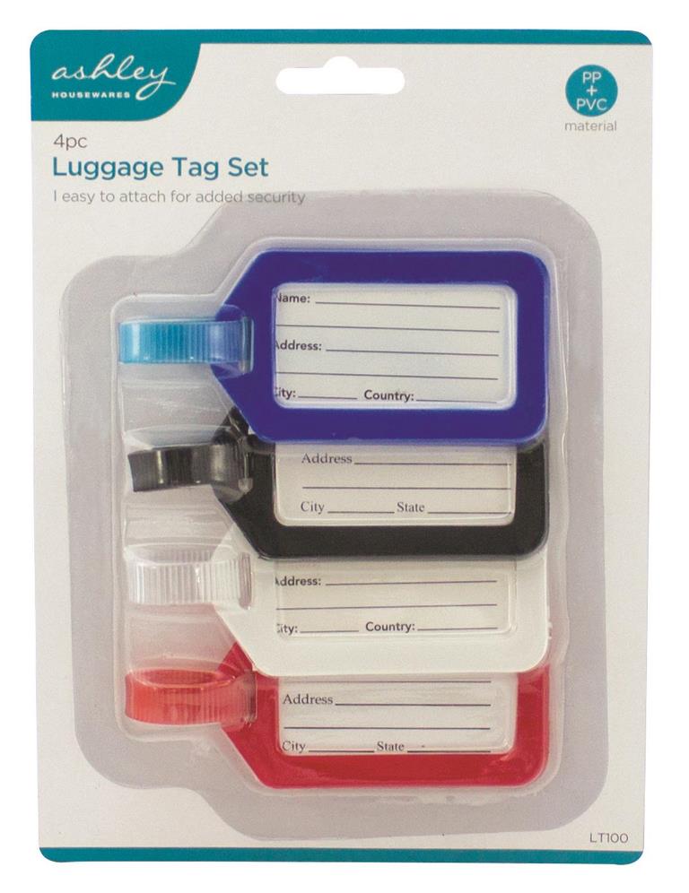 Blackspur 5Pc Luggage Tag Set - Click Image to Close