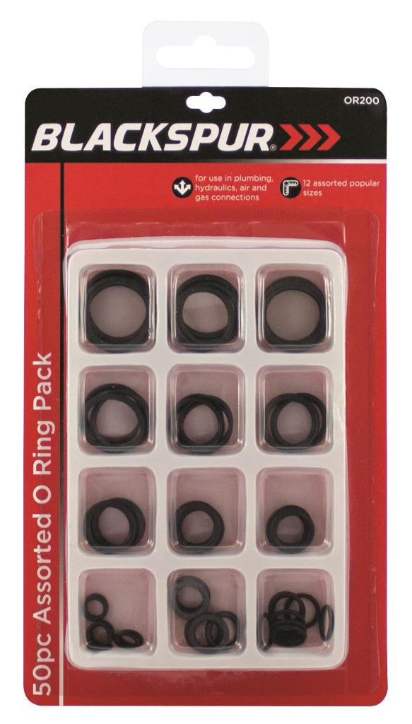 Blackspur Assorted O-Ring 50 Pack - Click Image to Close