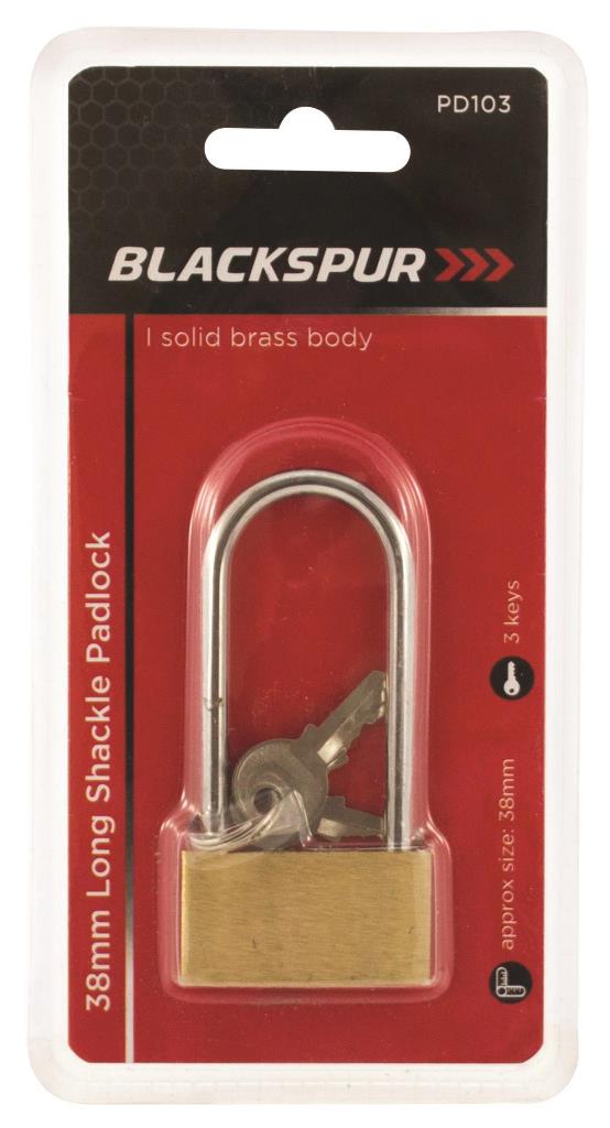 Blackspur 40mm Long Shackle Padlock - Click Image to Close