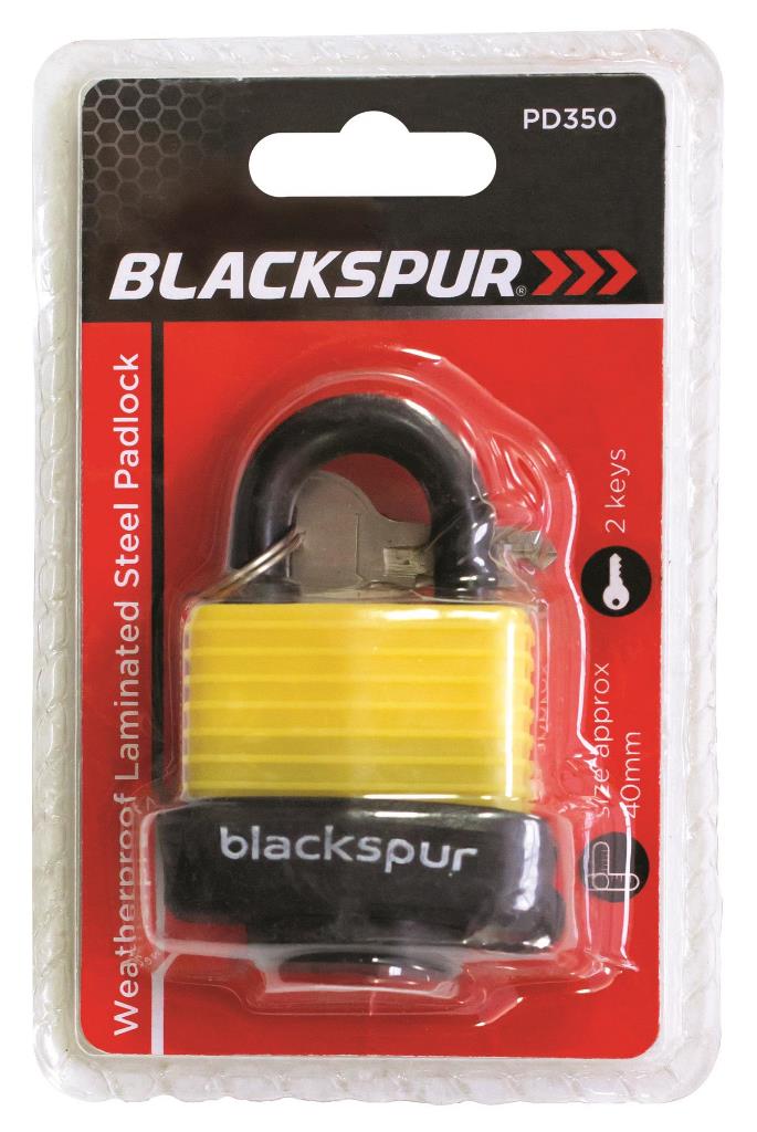 Blackspur 40mm Weatherproof Laminated Steel Padlock - Click Image to Close
