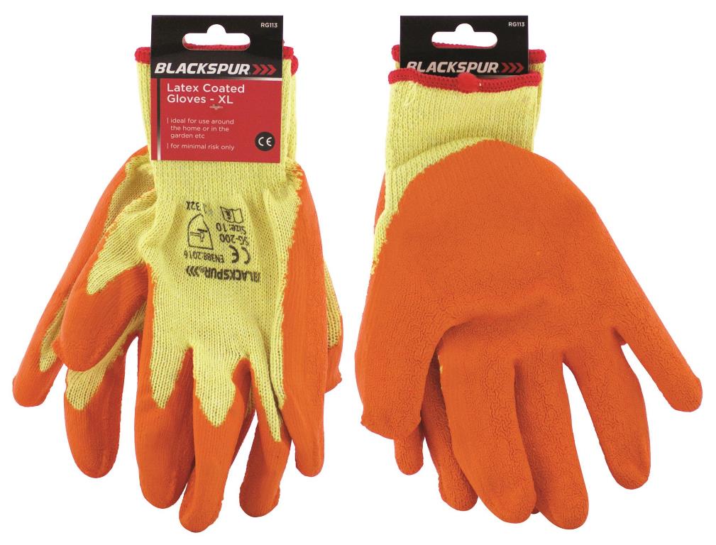 Blackspur Extra Large Latex Coated Gloves - Click Image to Close