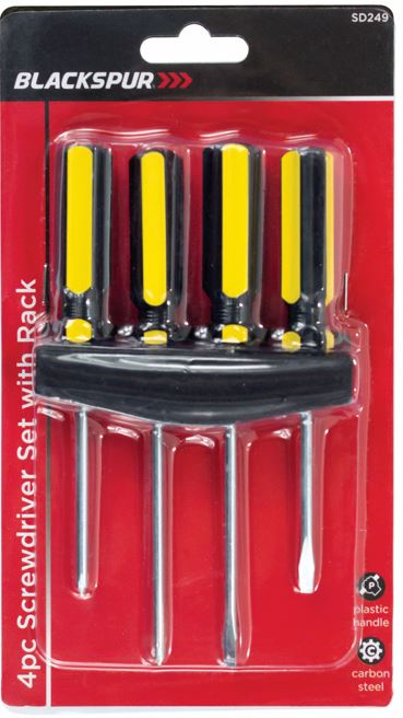 Screwdriver Set With Rack 4 Pack - Click Image to Close