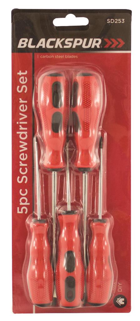 Blackspur 5 Pack Screwdriver Set - Click Image to Close