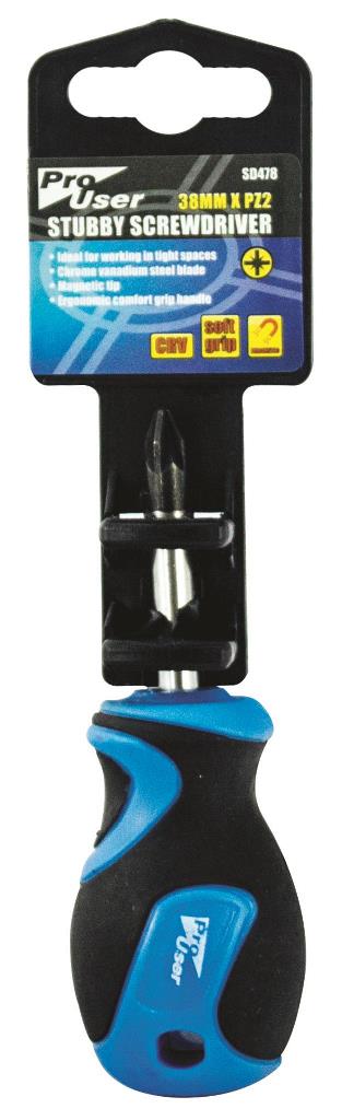 Blackspur 38mm X Pz2 Stubby Screwdriver - Click Image to Close