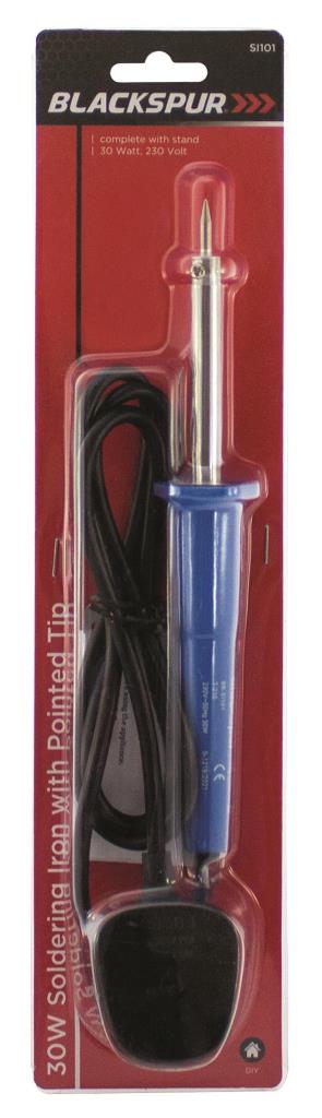 Blackspur 30W Soldering Iron With Pointed Tip - Click Image to Close