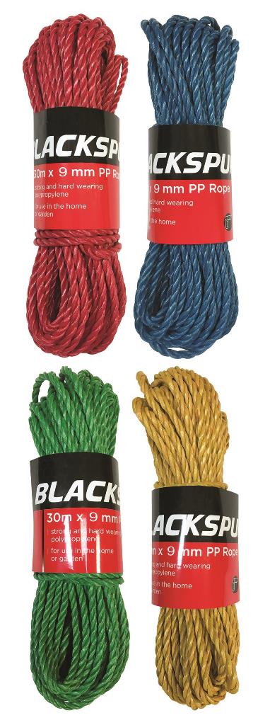 Blackspur 30M X 10mm Polypropylene Rope - Click Image to Close