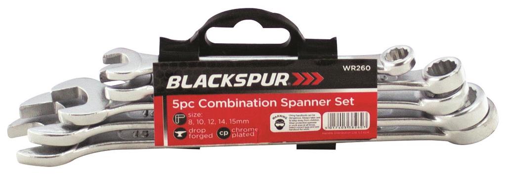 Blackspur 5Pc Comb Spanner Set - Click Image to Close