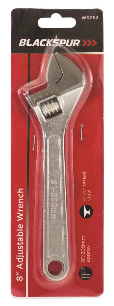 Blackspur 8" Adjustable Wrench - Click Image to Close
