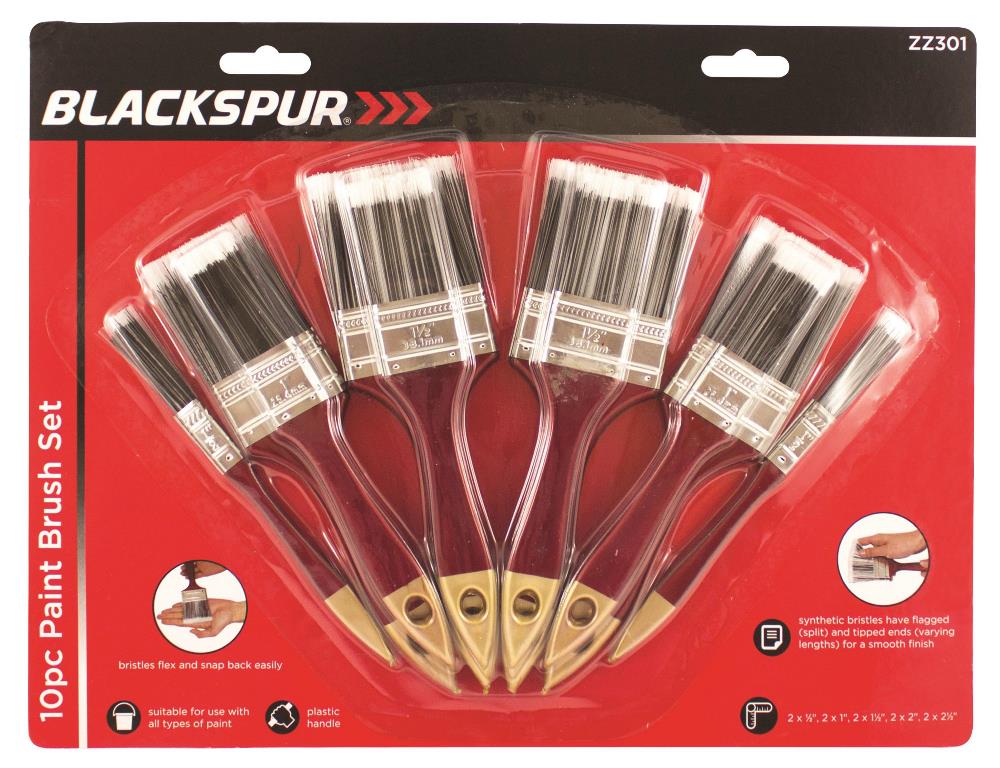 Paint Brush Set 10 Pack - Click Image to Close