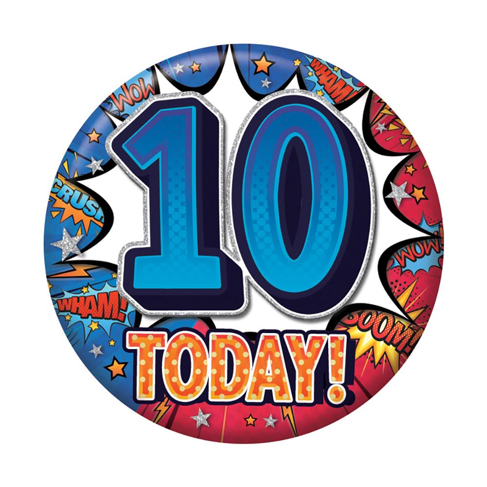 Badges 5.5cm - Age 10 Male - Click Image to Close