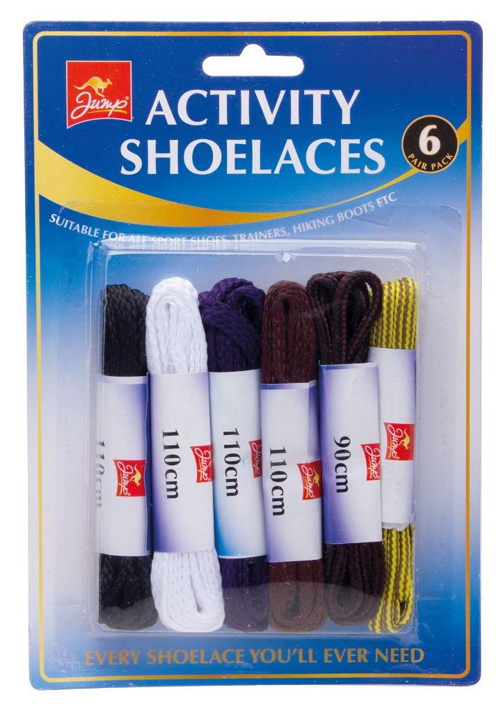 Activity Shoelaces 6 Pack - Click Image to Close