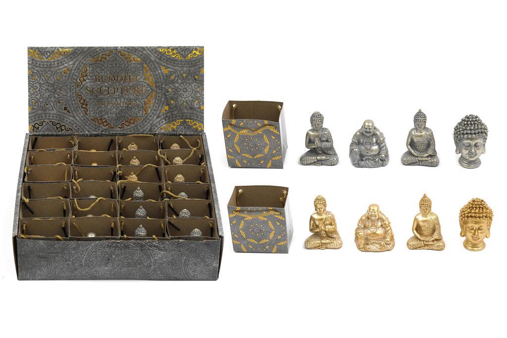 6cm Buddha Ornament In Bag - Click Image to Close