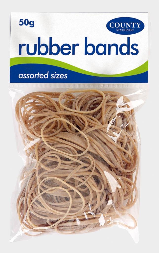 County Rubber Bands Natural 50G - Click Image to Close