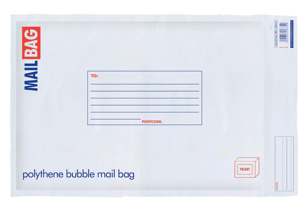 COUNTY POLYTHENE BUBBLE ENVELOPES LARGE 290 X 440mm 10 Pack - Click Image to Close