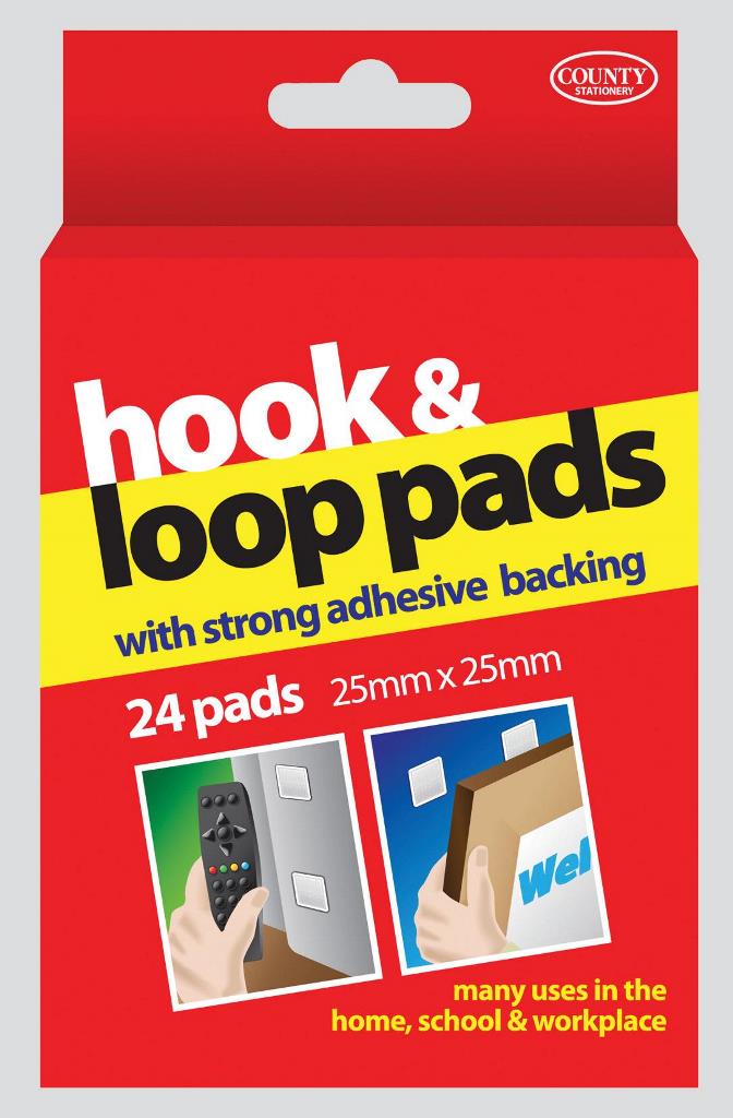 County Hook & Loop Pads 25 X 25mm - Click Image to Close