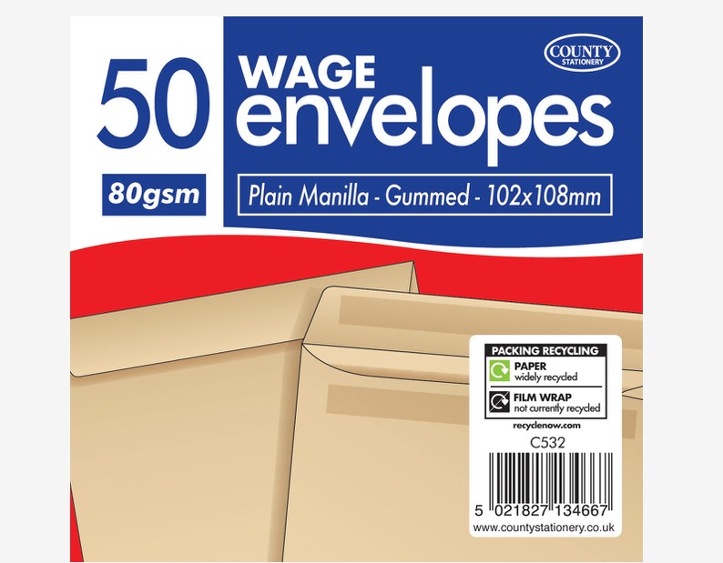 Wage Envelopes Plain 50's - Click Image to Close
