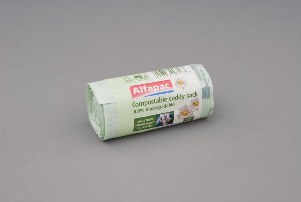Rim 430mm X 420mm Compostable Tuffy Caddy Sack 10 Litre - Click Image to Close