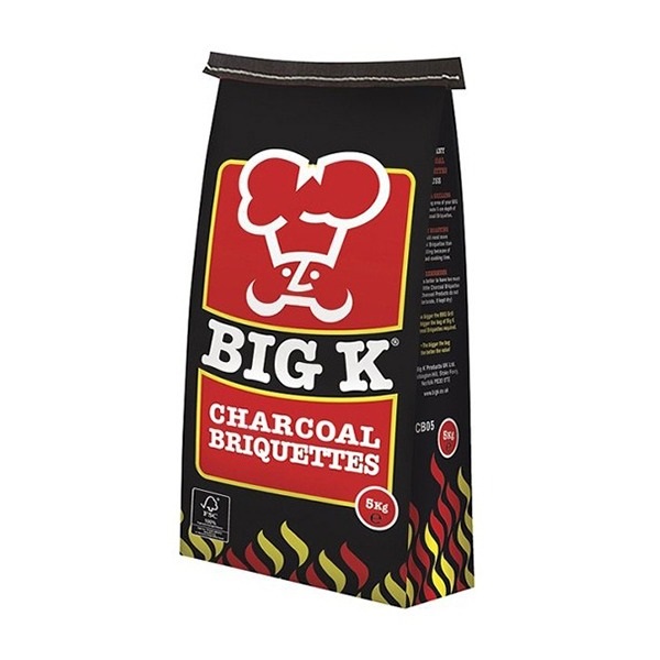 Big K BBQ Charcoal Briquettes 5kg - Click Image to Close