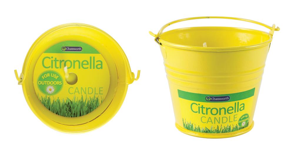 Citronella Metal Bucket Candle - Click Image to Close