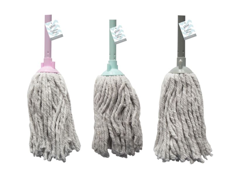 Pastel Coloured Mop With Handle - Click Image to Close