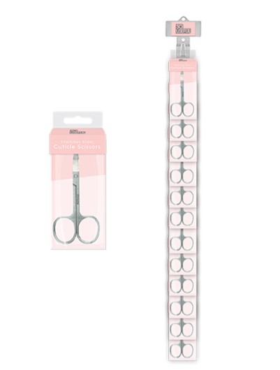 Stainless Steel Cuticle Scissors With Clip Strip - Click Image to Close