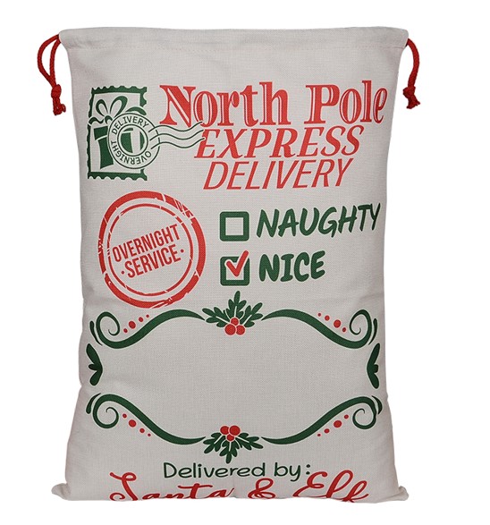 Christmas North Pole Express Delivery Santa Sack 75 x 45cm - Click Image to Close