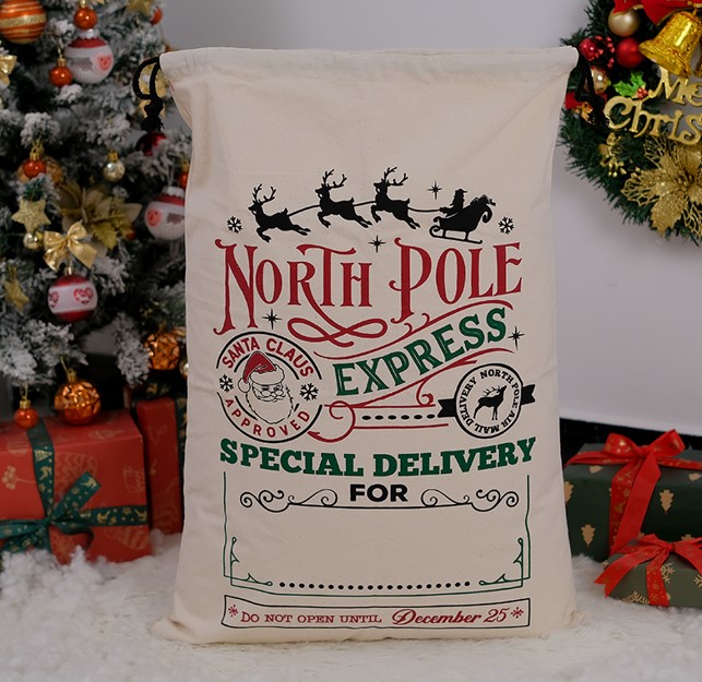 Christmas North Pole Express Santa Sack 75 x 45cm - Click Image to Close