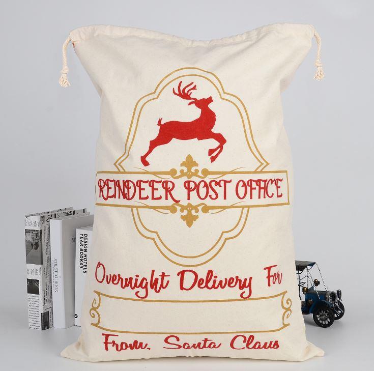 Reindeer Post Office Santa Sack 70X50cm - Click Image to Close