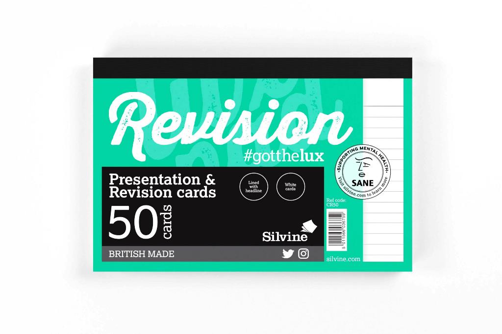 Silvine Revision Cards Lined 152 X 102mm 50 Cards - Click Image to Close