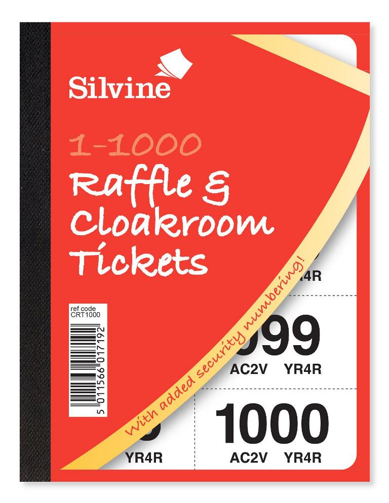 SILVINE RAFFLE & CLOAKROOM TICKETS 1-1000 5 TO VIEW - Click Image to Close