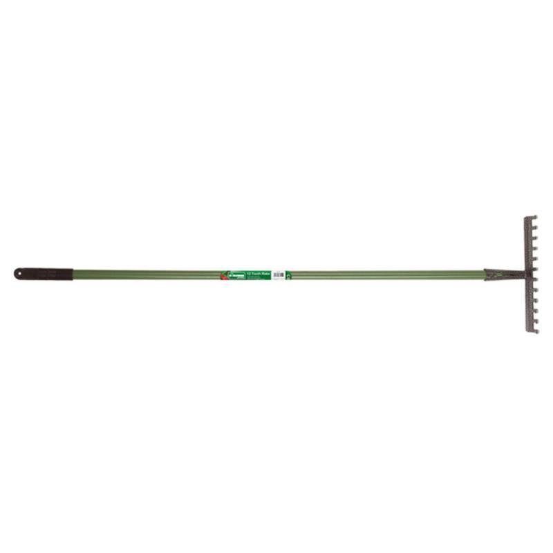 Garden Carbon Steel Lawn Rake ( 12 Tooth ) - Click Image to Close
