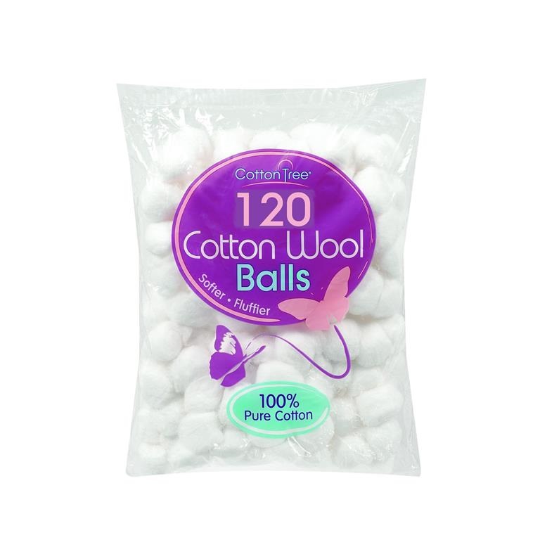 Cotton Wool Balls White 120 Pack - Click Image to Close