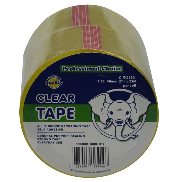 Clear Tape 2" 2pack - Click Image to Close