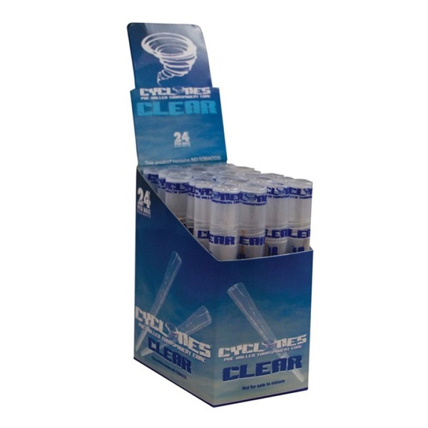 Cyclones Clear Cone Natural ( 24 Pack ) - Click Image to Close