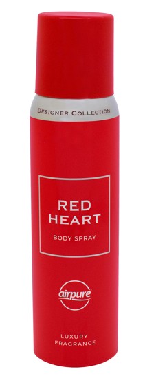 Designer Collection 100ml Body Spray Ladies Red Heart X 12 - Click Image to Close