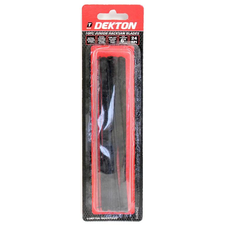 Dekton 10 Pack Junior Hacksaw Blades - Click Image to Close