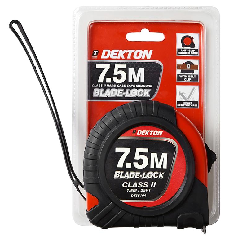 Dekton 7.5M X 25mm Hard Case Tape Measure - Click Image to Close