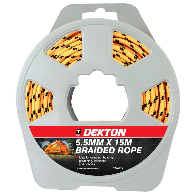 Dekton 5.5mm X 15M Braided Rope - Click Image to Close