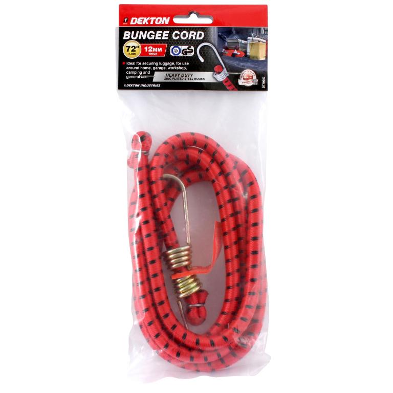 Dekton 72" X 12mm Heavy Duty Bungee Cord - Click Image to Close
